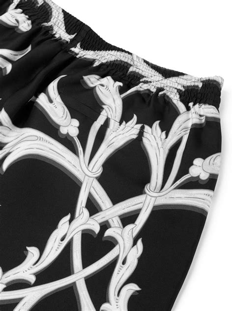 leaves versace|Versace Acanthus Leaves Silk Shorts .